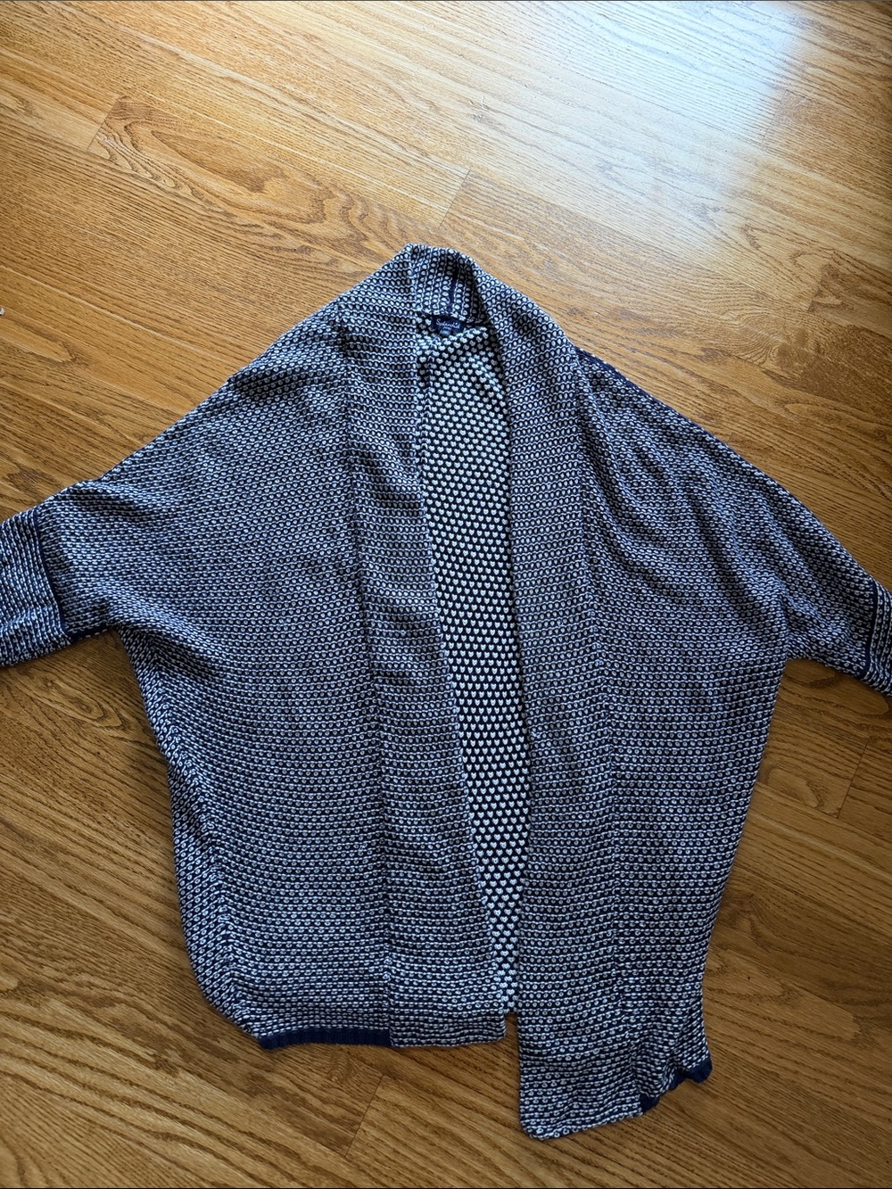 Women’s Splendid Open Front Knit Cardigan Sweater - Navy/White